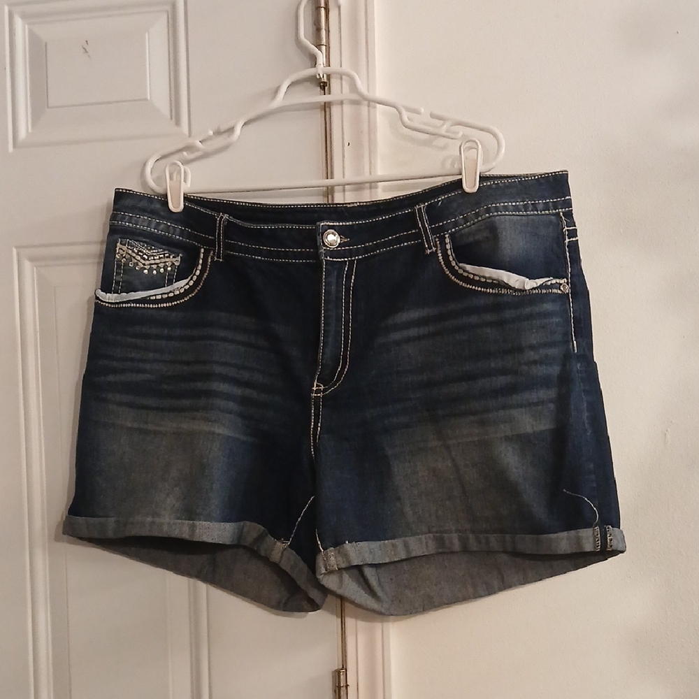 Faded Glory Dark Blue Jean Shorts